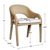 Kavali Outdoor Wicker Dining Armchair, Outdoor Chair by Uttermost, 1'11.5" width x 2'8" height x 2'1.25" depth thumbnail 3