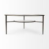 Felicity  Marble Top with Iron Frame Coffee Table, by Mercana, 36" length x 36" width x 16" height thumbnail 7