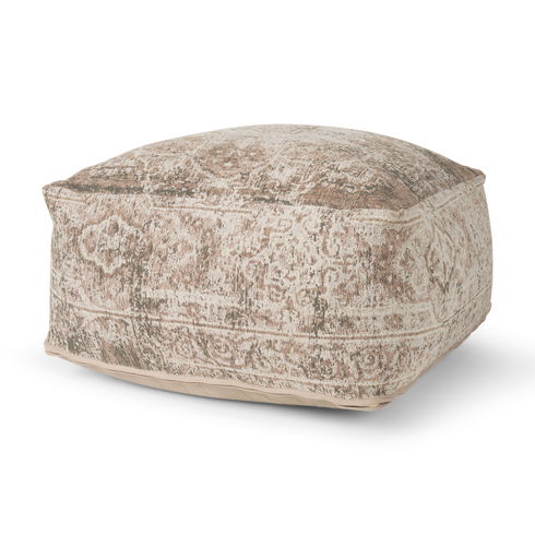 Khloe Large Taupe Pouf