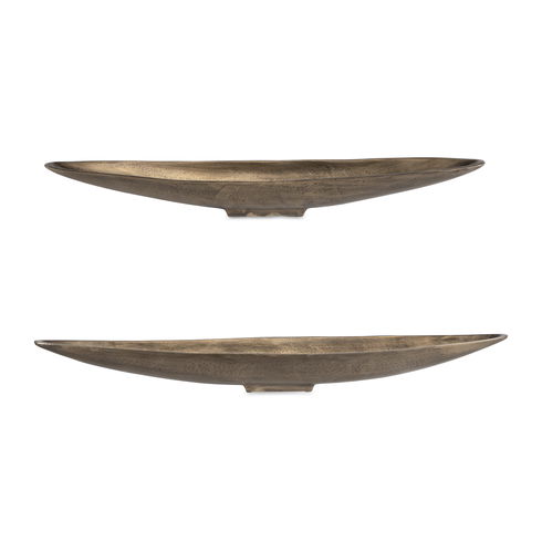 River Run Antique Brass Bowls, Set/2