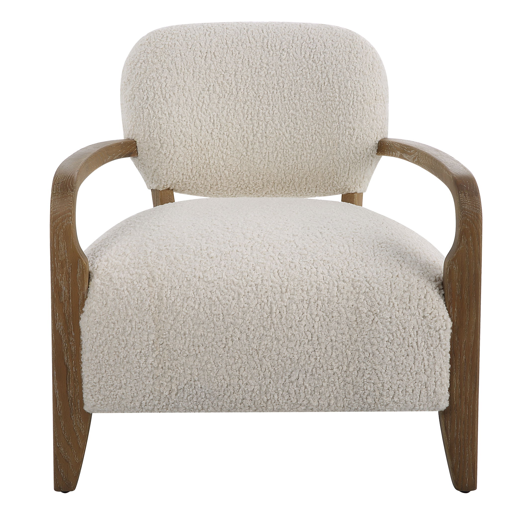 Telluride Natural Shearling Accent Chair, Furniture by Uttermost, 28" width x 29" height x 30" depth View 1
