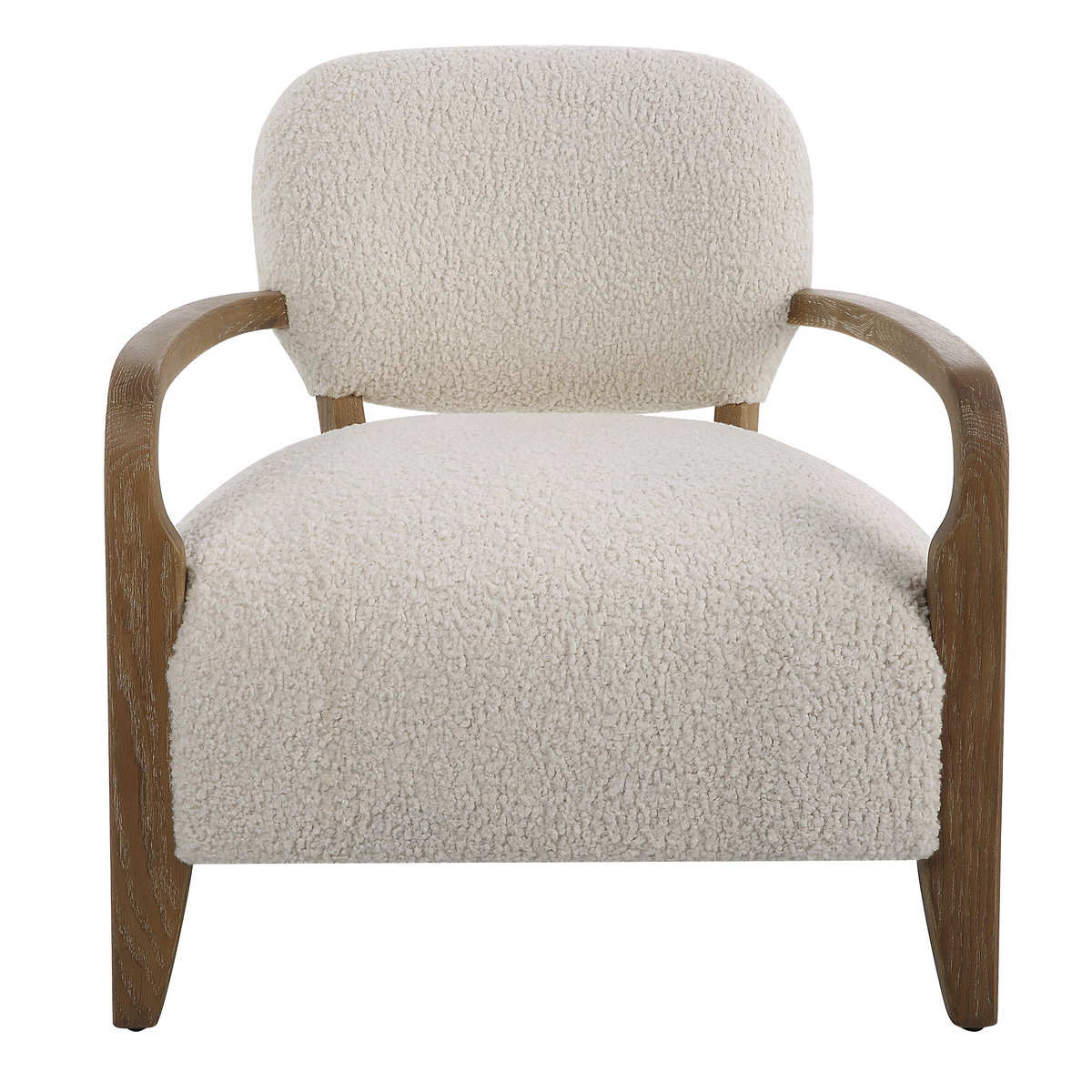 Telluride Natural Shearling Accent Chair, by Uttermost, 28" width x 29" height x 30" depth View 1