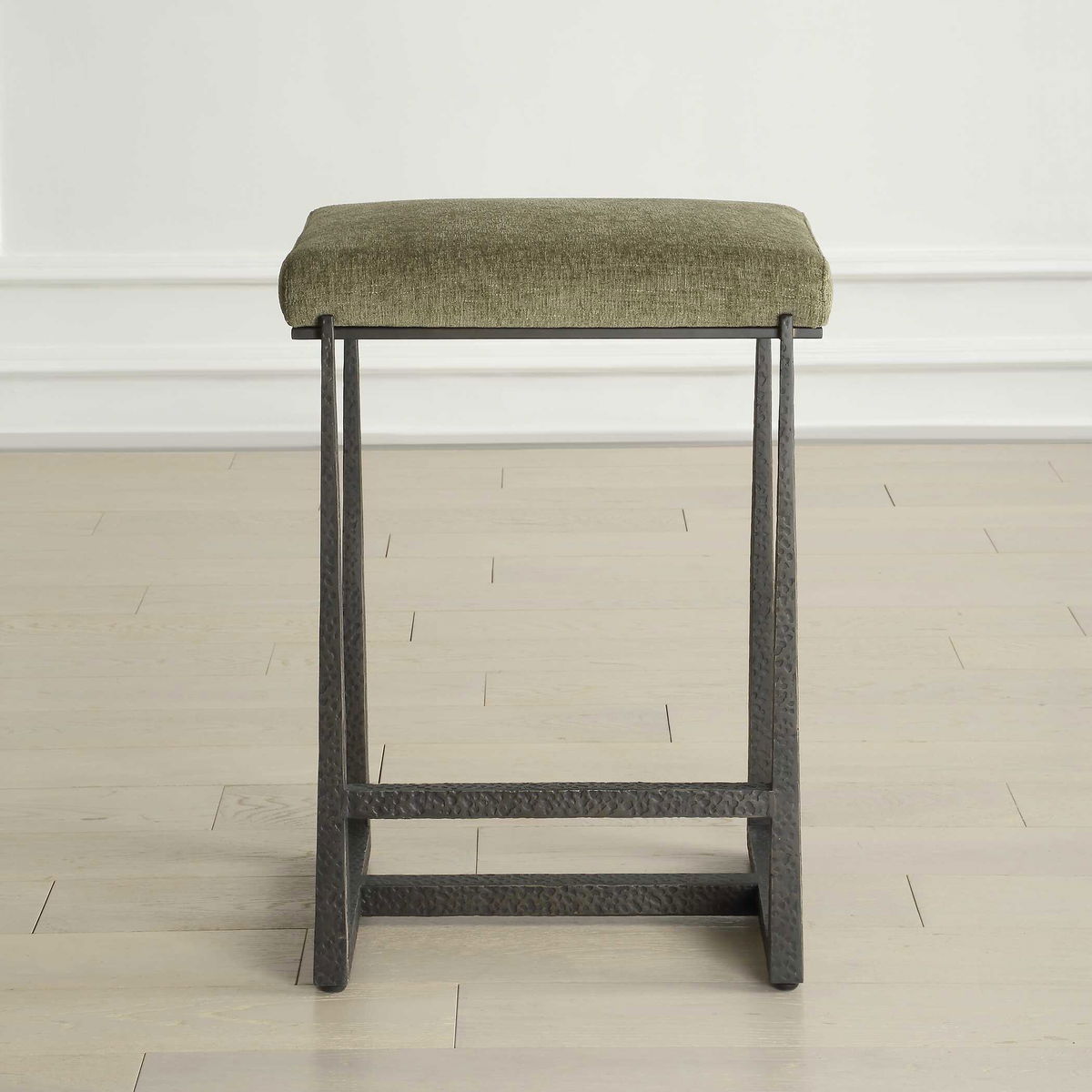Midas Bronze Counter Stool, Counter & Bar Stool by Uttermost, 18.5" width x 26" height x 15.5" depth View 2