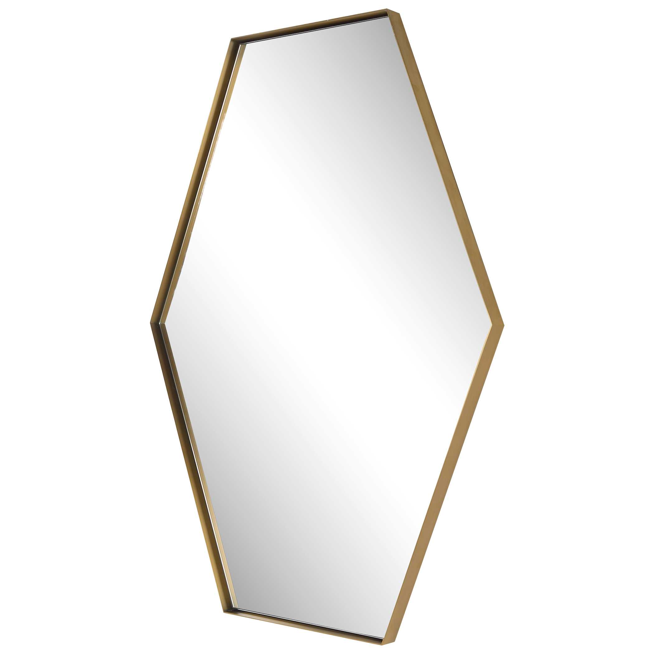 Ankara Brass Hexagon Mirror, by Uttermost, 25" width x 34" height x 1.12" depth View 5