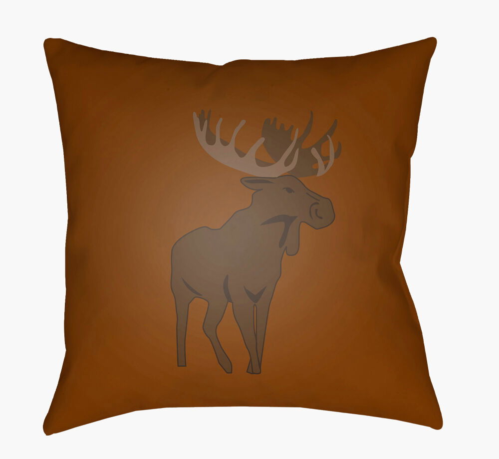 Moose Accent Pillow, Decorative Pillow by Surya, 18" length x 18" width