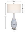 Clariot Ribbed Blue Table Lamp thumbnail 2