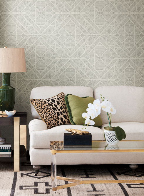 Diamond Macrame Grey Wallpaper