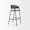 Carolyn Bar Stool with Gray Fabric & Matte Black Metal thumbnail 6
