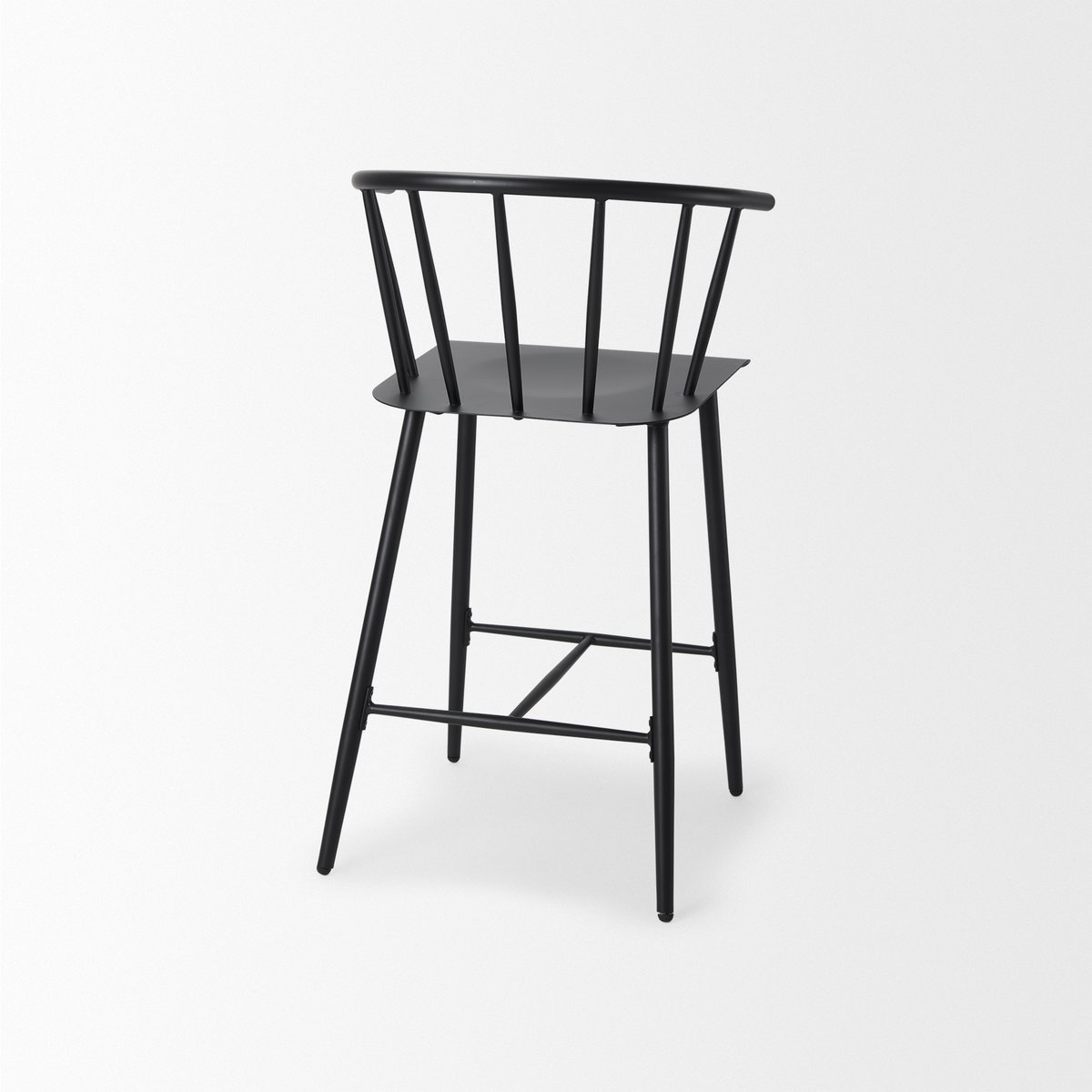 Colin Backless 38.2in Seat Counter Stool | Black Metal, Counter & Bar Stool by Mercana, 21.1" length x 22.6" width x 38.19" height View 8