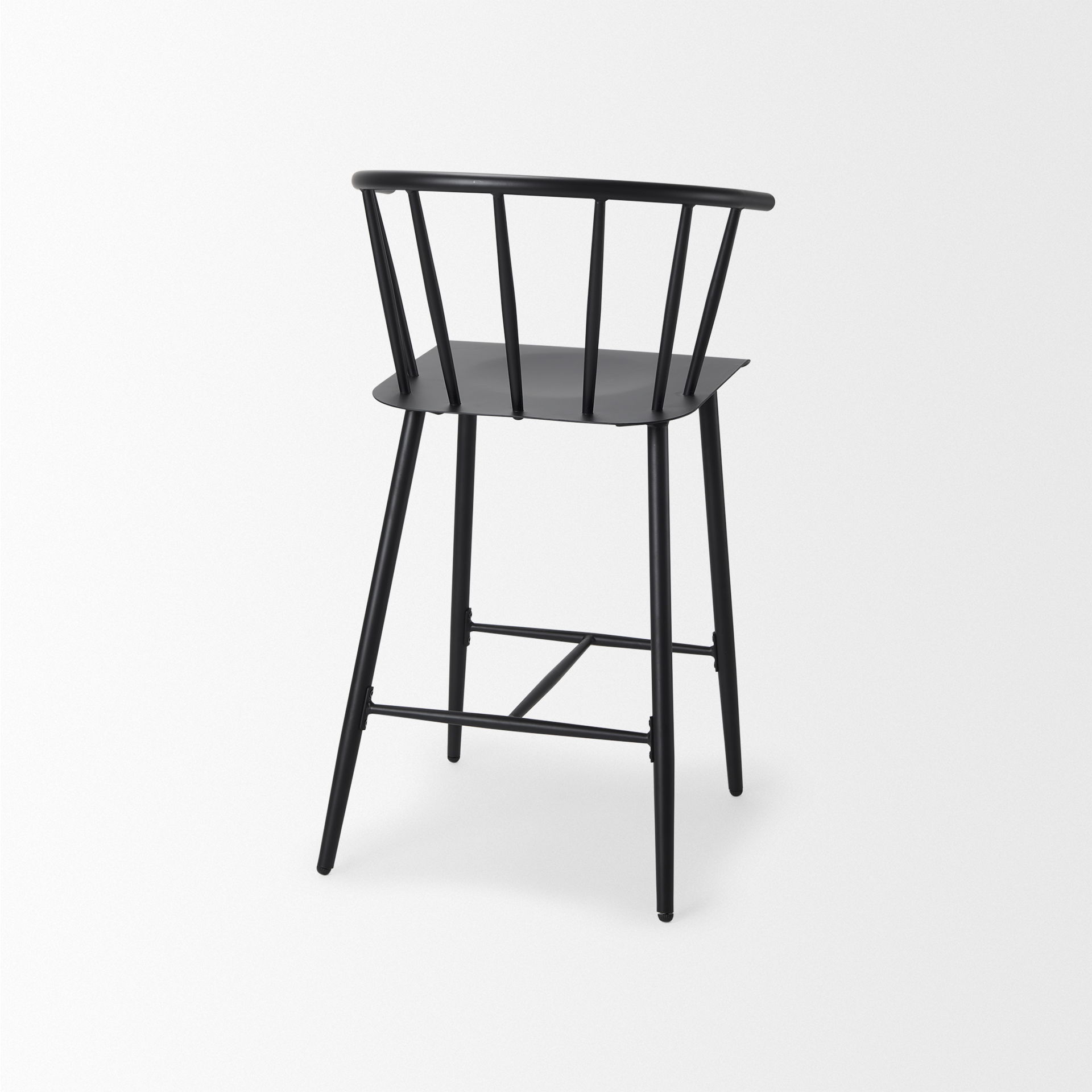Colin Black Metal Counter Stool, Counter & Bar Stool by Mercana, 21.1" length x 22.6" width x 38.19" height View 8