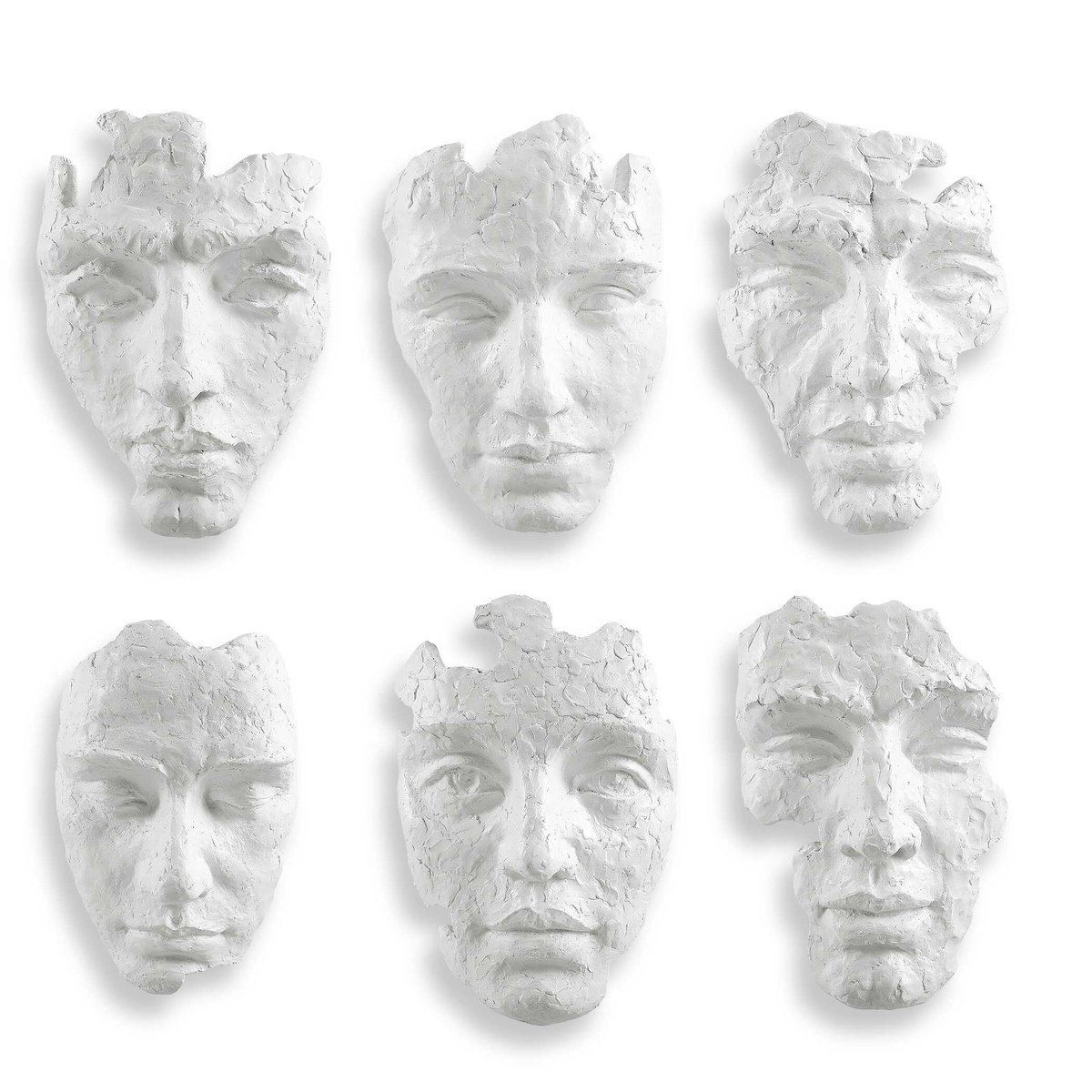SELF-PORTRAIT WALL DECOR, WHITE, S/6, Art by Uttermost, 9.62" width x 14" height x 5.12" depth View 1