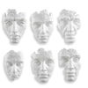 Self-Portrait White Mask Wall Decor Set/6, Sculptural Wall Art by Uttermost, 9.62" width x 14" height x 5.12" depth thumbnail 1