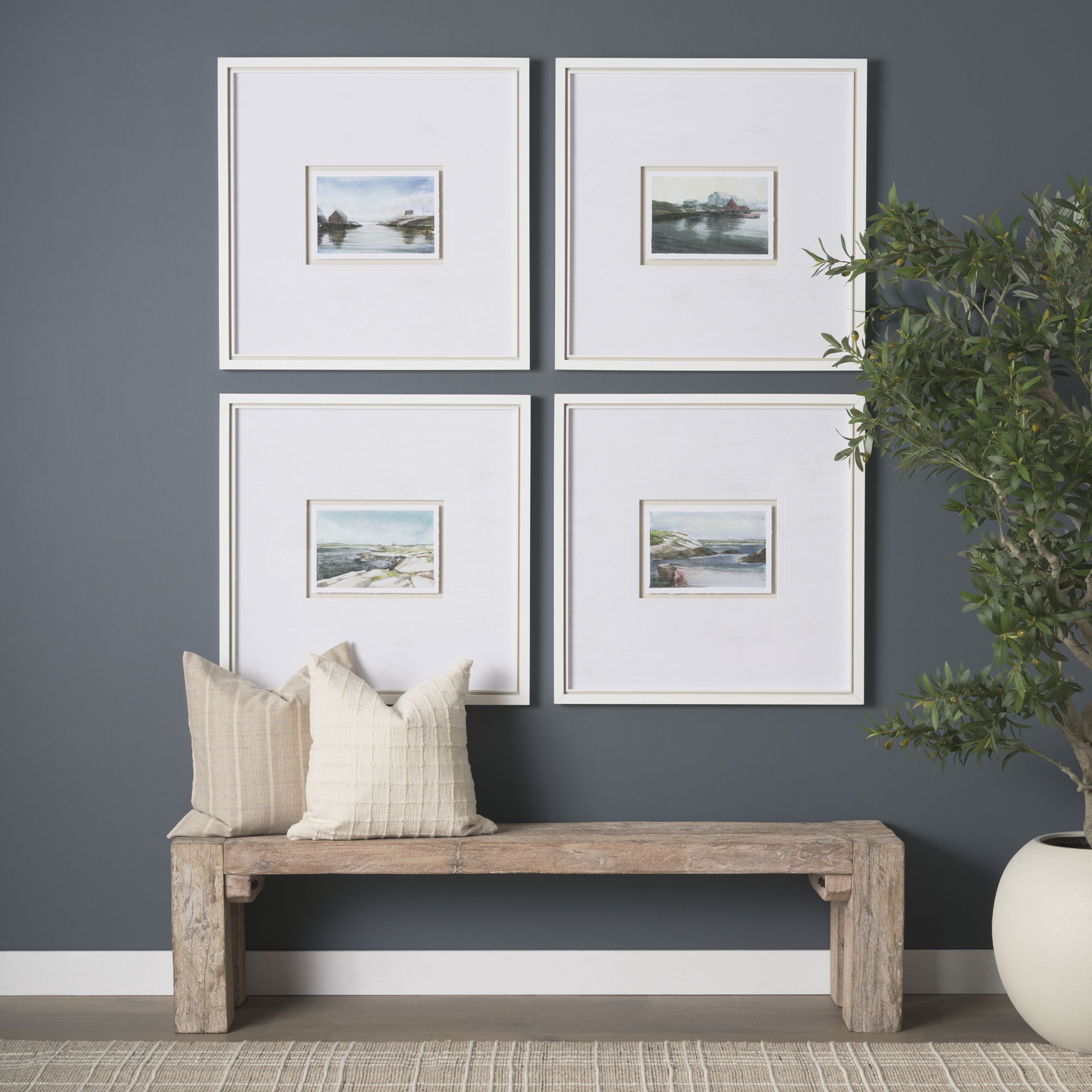 McArthur Whitewash Reclaimed Wood Bench large image 