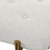 Olivier White Bench, Benche by Uttermost, 49" width x 19" height x 20" depth thumbnail 7