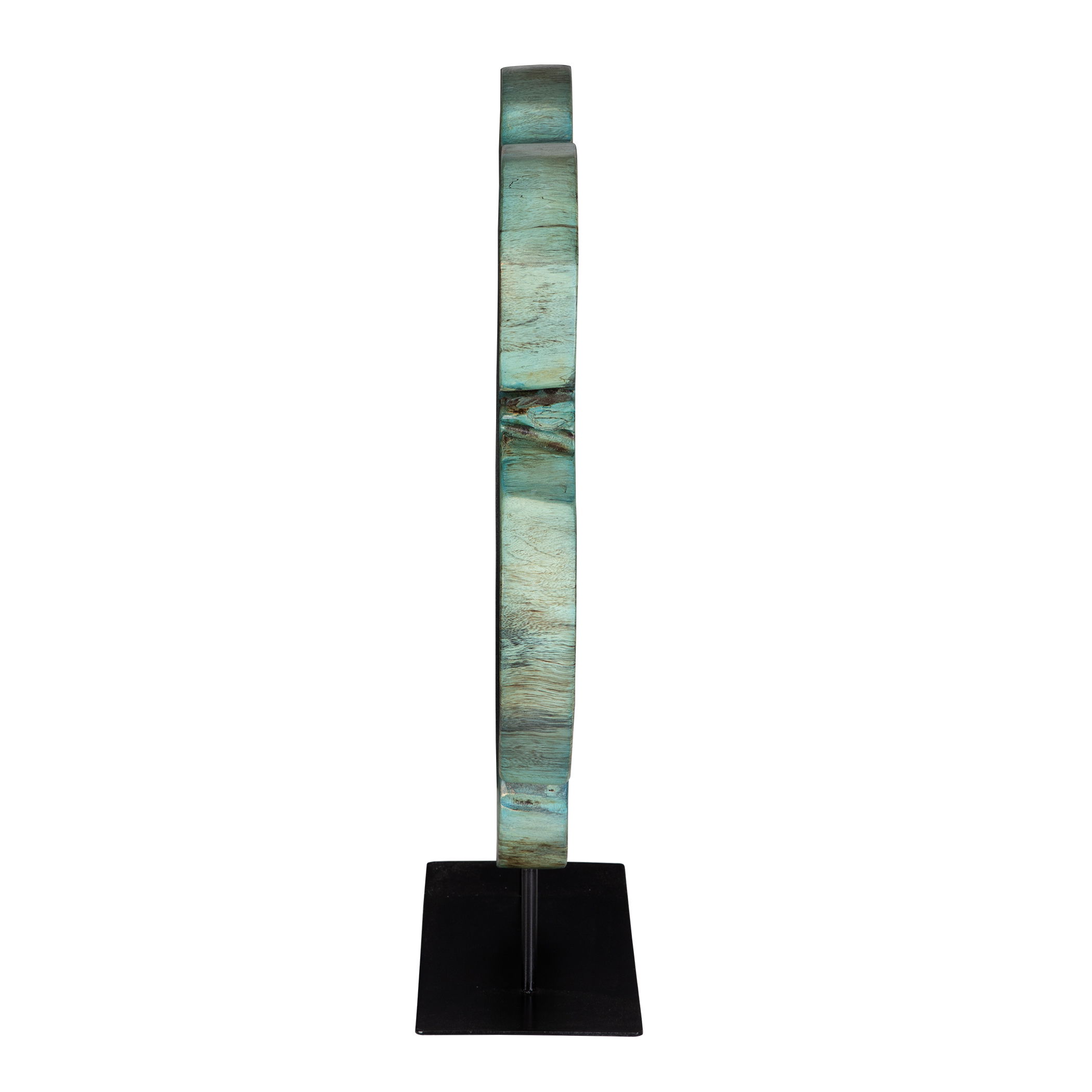 Bahati Wood Blue Sculpture large image 