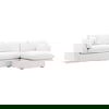 Otis 2 Piece Chaise Sectional Slipcover RAF White, Sofas & Sectional by Dovetail, 123" width x 28.3" height x 63" depth thumbnail