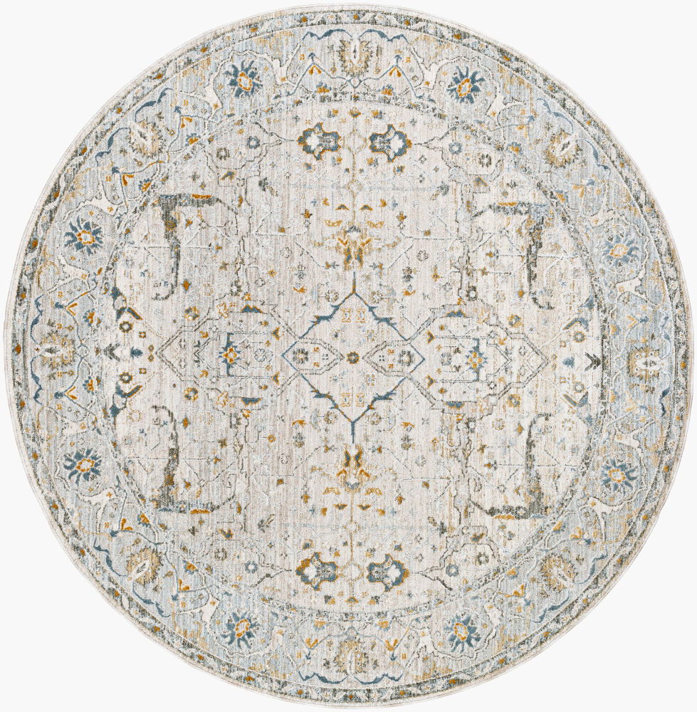 Dresden Machine Woven Rug, by Surya, 5'2.99" length x 5'2.99" width