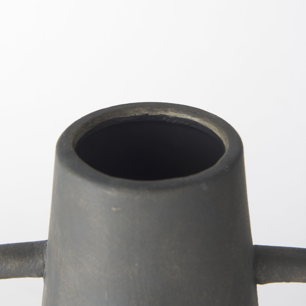 Kilian Tall Matte Brown-Gray Double Ear Vase, by Mercana, 5.91" length x 5.71" width x 16.93" height View 7