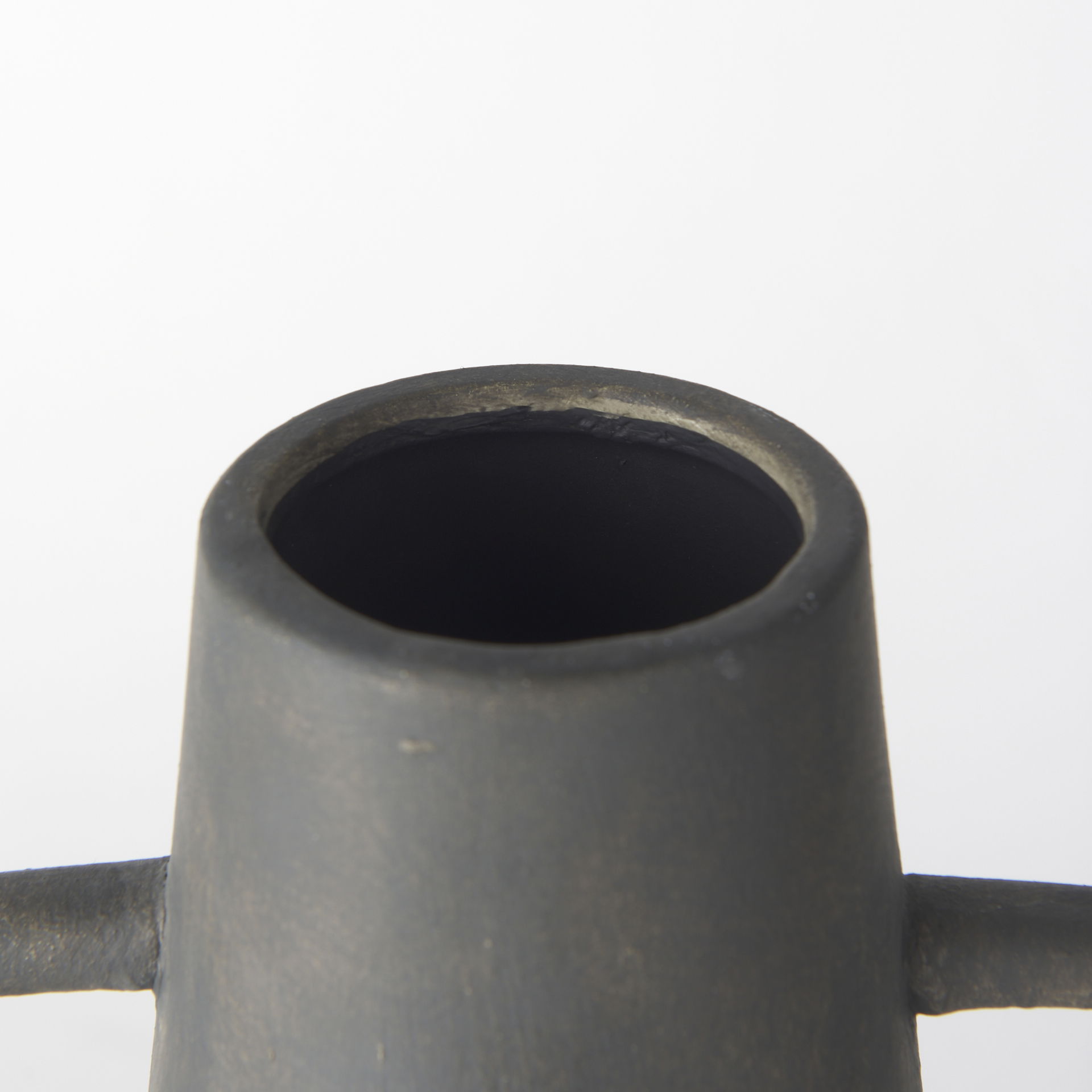 Kilian Tall Matte Brown-Gray Double Ear Vase large image 