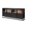 Sloan 80.0L x 17.0W x 36.0H Black Wood with Black Metal Frame Sideboard thumbnail 0