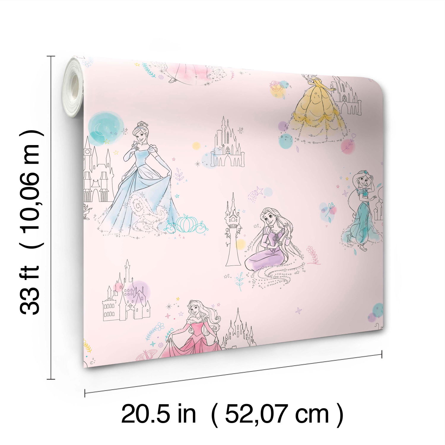 Disney Princess Pretty Elegant Pink Wallpaper large image 