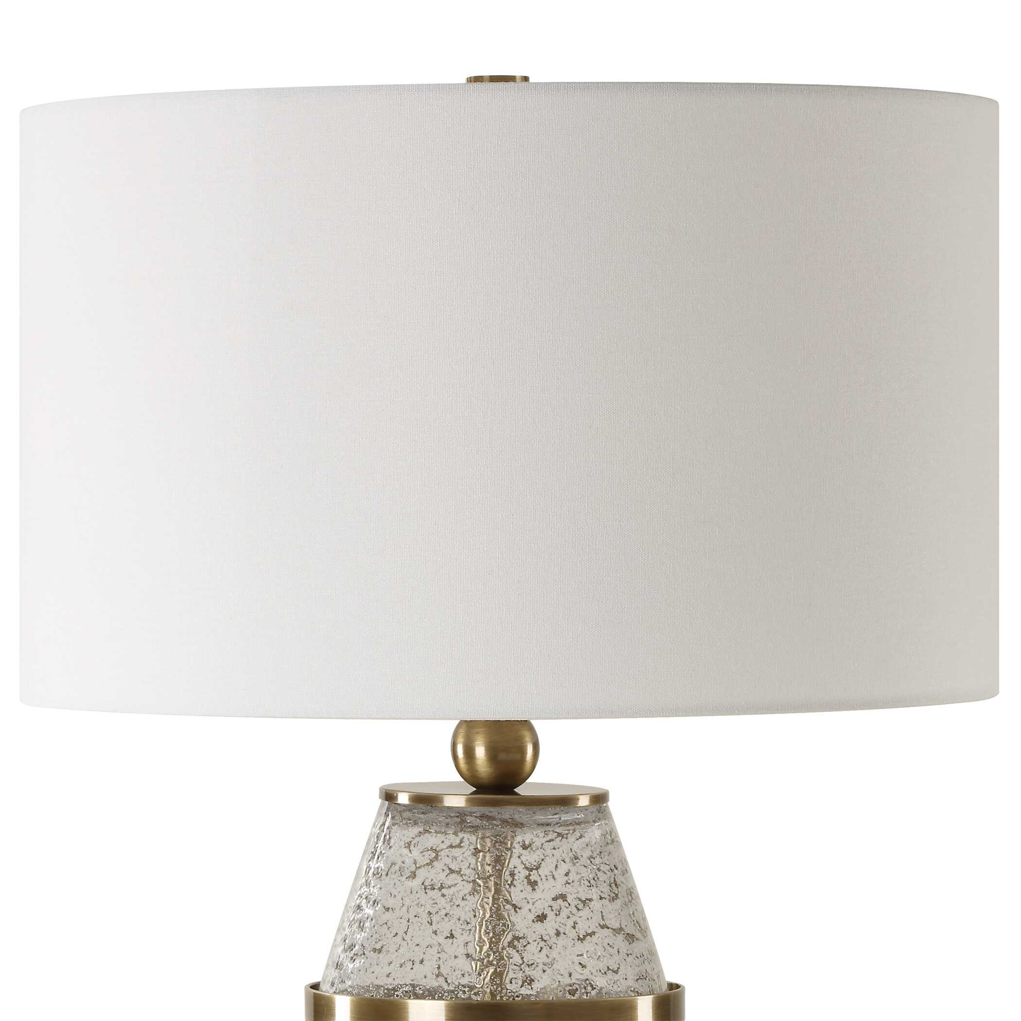 Out Of Time Seeded Glass Table Lamp, by Uttermost, 16" width x 29.75" height x 16" depth View 5
