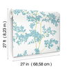 Lunaria Silhouette White & Aqua Wallpaper thumbnail 7