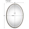 Annadel Oval Wall Mirror, by Uttermost, 20" width x 28" height x 1" depth thumbnail 3