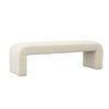 Kenneth Bench Cream, Benche by Dovetail, 59" width x 18.5" height x 17.5" depth thumbnail 1