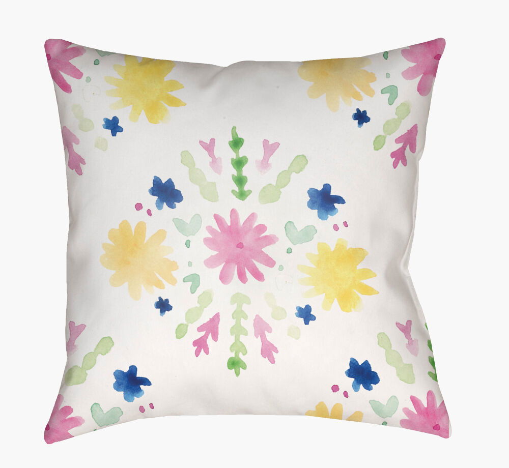 Flores Burst Accent Pillow, Decorative Pillow by Surya, 20" length x 20" width