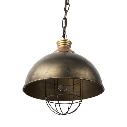 Dawson I 13x13.5 Silver Toned Metal Dome Pendant Light