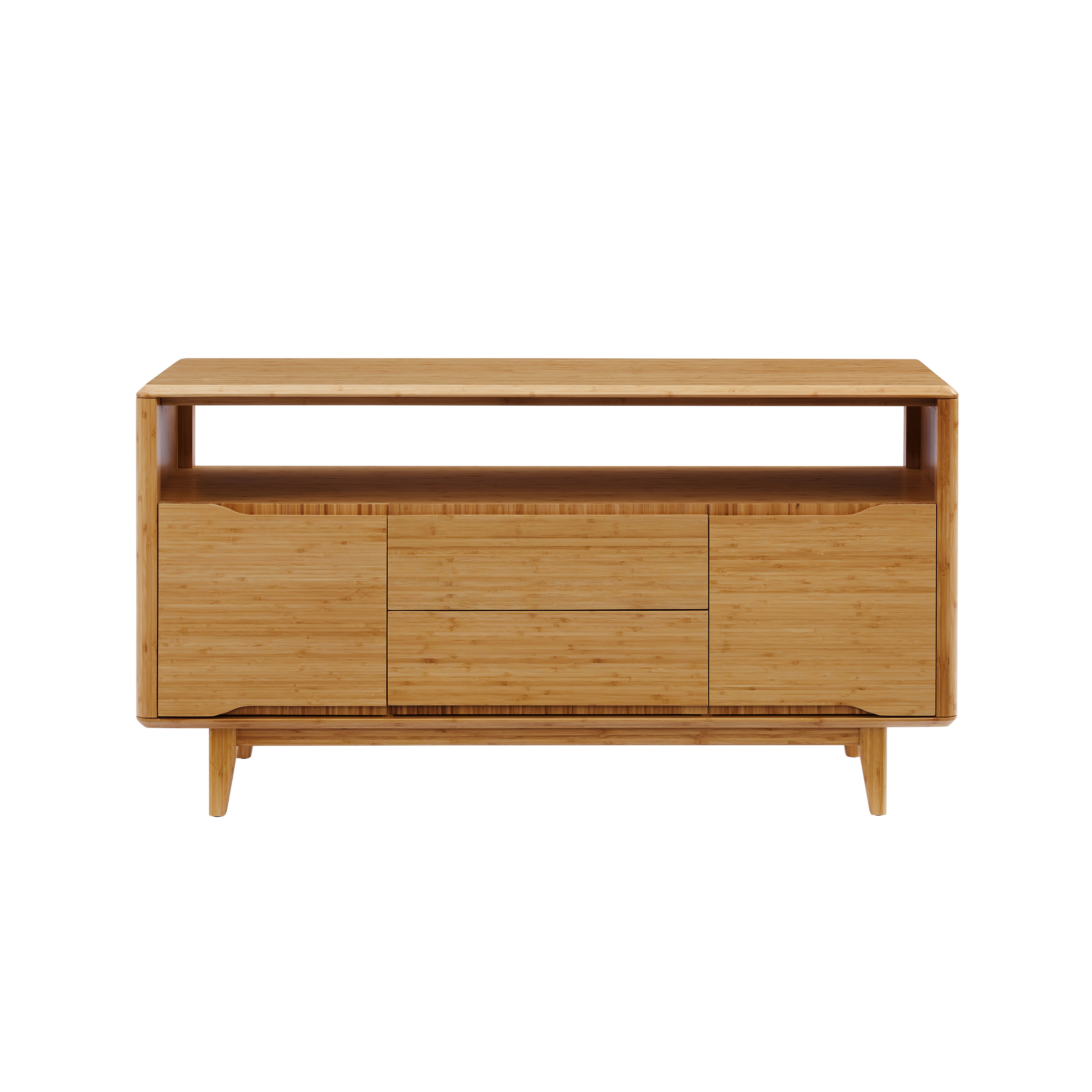 Currant Media Unit, Caramelized, Media Console by Greenington, 54" length x 18" width x 29" height View 2
