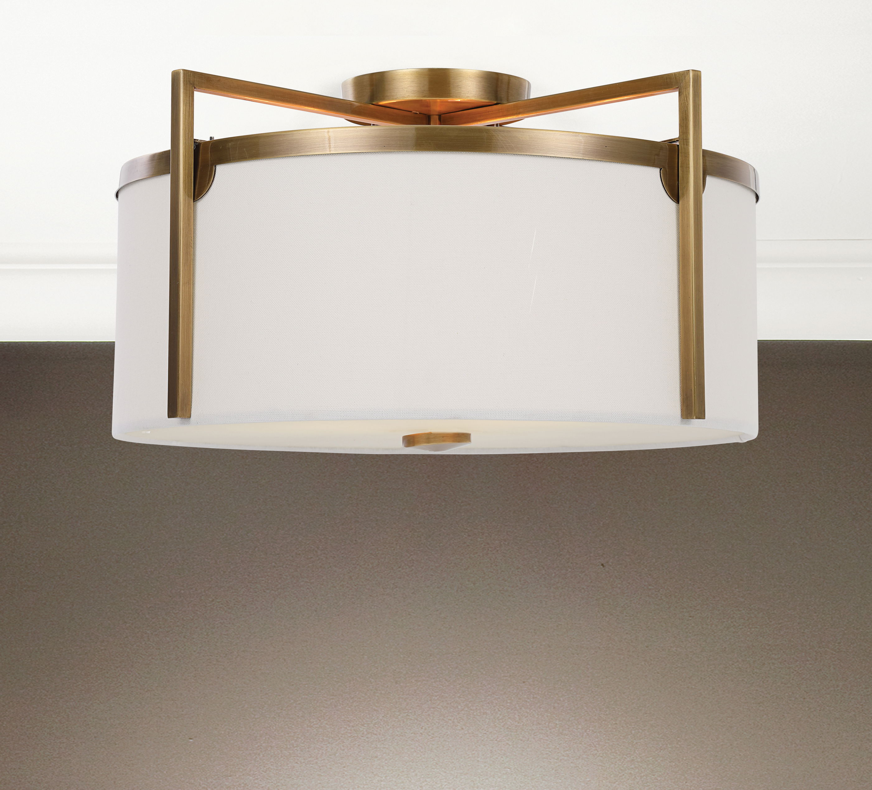 Colfax Brass 3 Light Semi Flush large image 