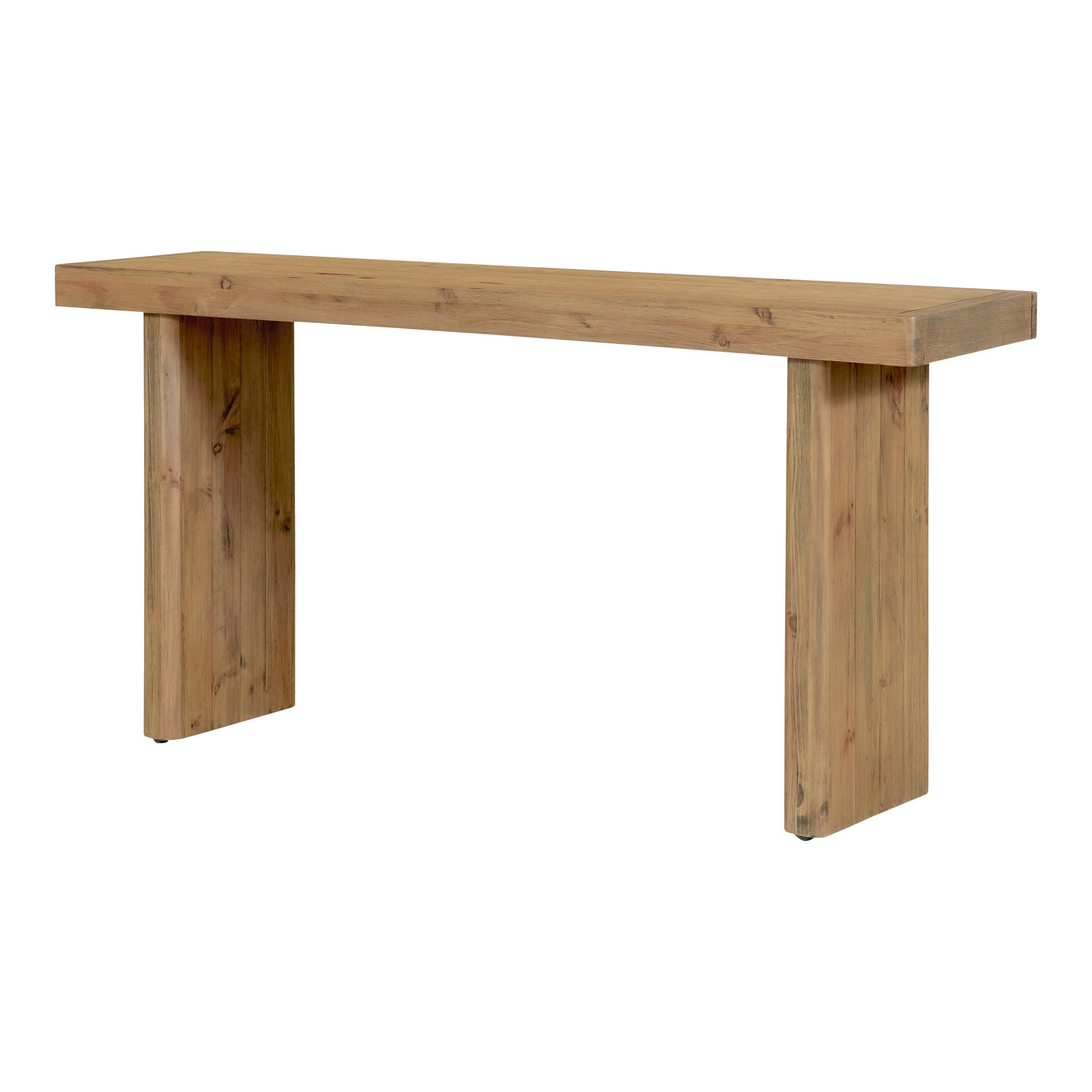 Monterey Console Table Rustic Blonde, by Moe's Home, 60" width x 30" height x 15.75" depth View 3