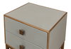 Gillian Two Drawer Nightstand  Storm Gry, by Sarreid, 1'3" length x 1'6" width x 2'1" height thumbnail 9