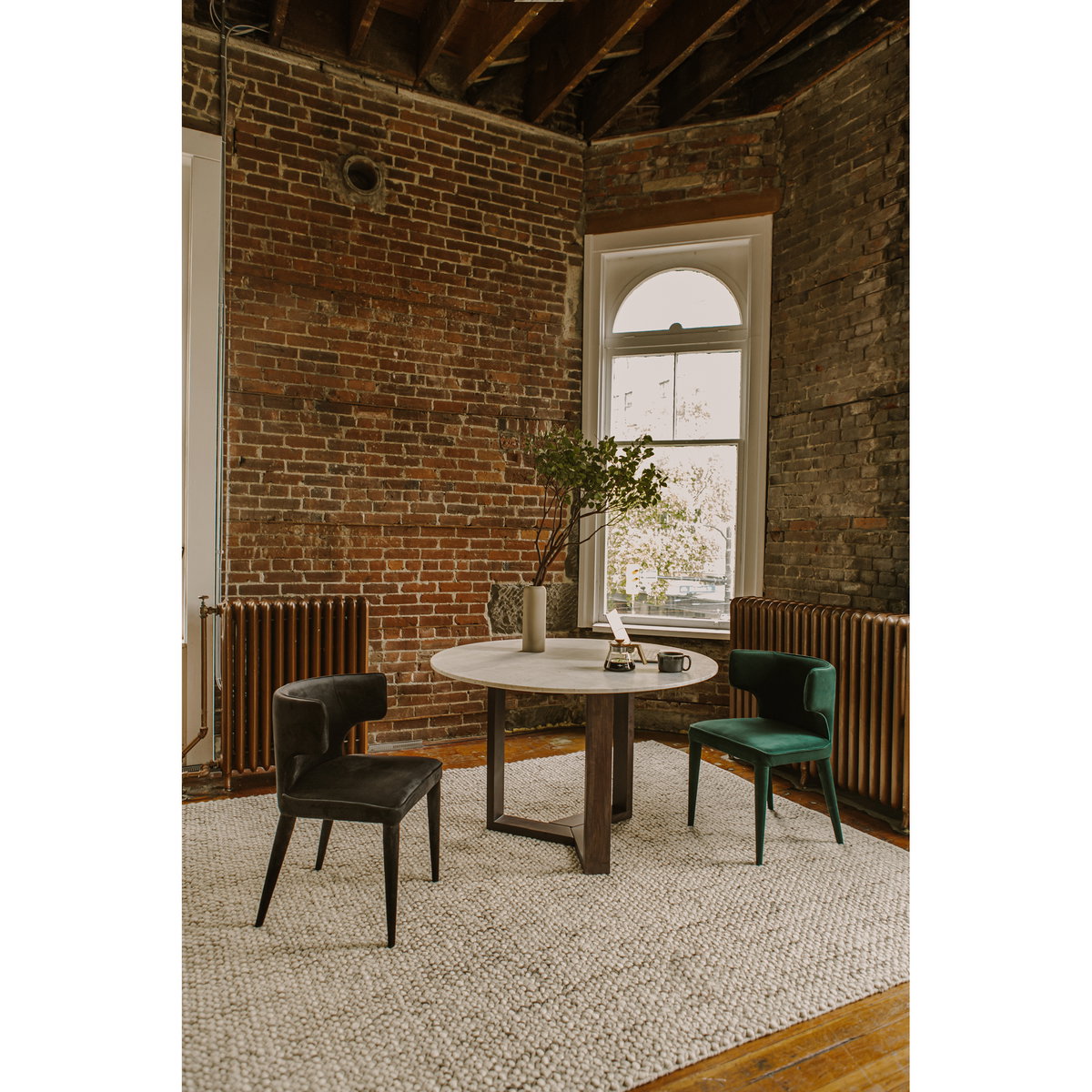 Jennaya Dining Chair Black, by Moe's Home, 20" width x 31" height x 19" depth View 8