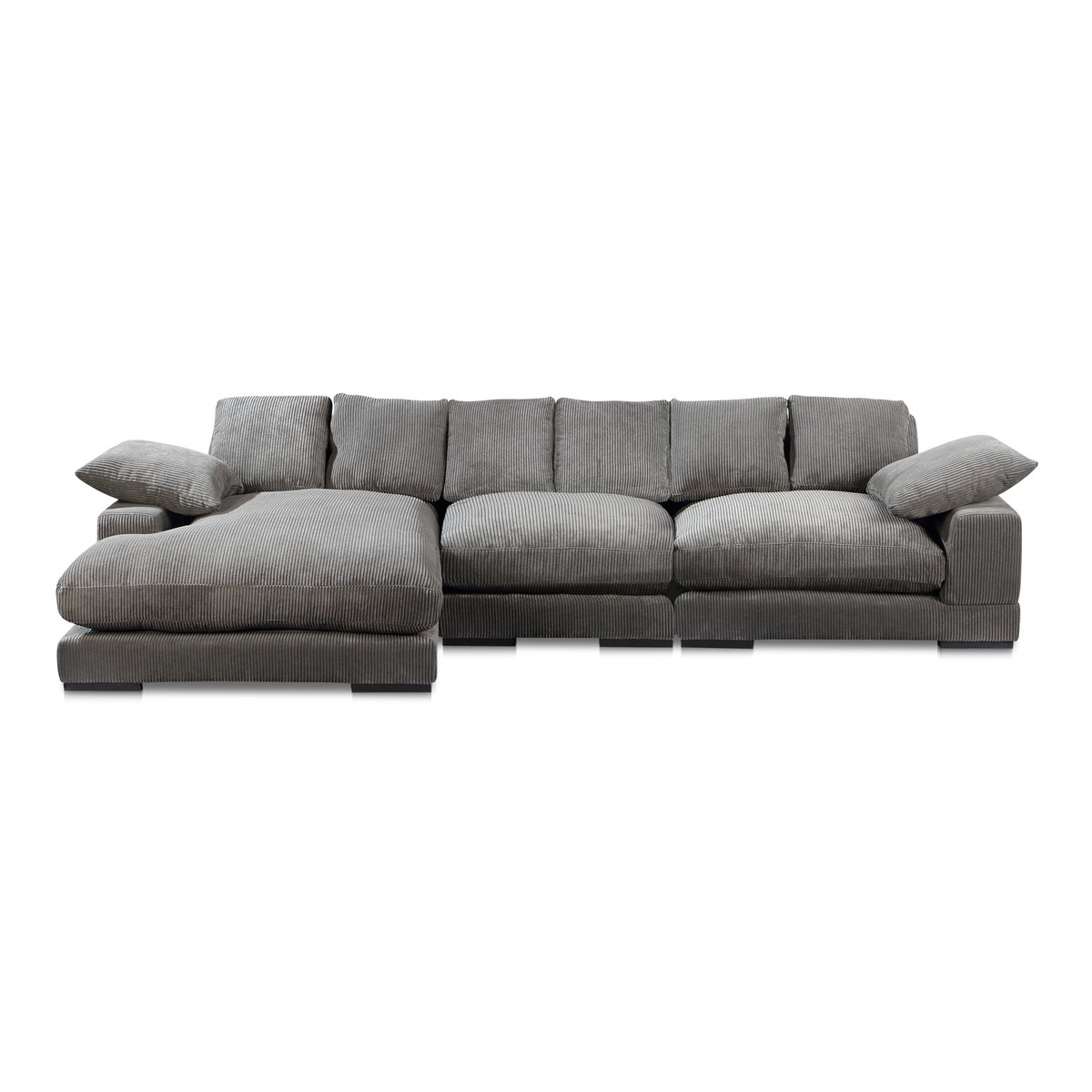 Plunge Large Sectional Charcoal, Sectional Sofa by Moe's Home, 147.5" width x 34" height x 46" depth View 1