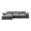 Plunge Large Sectional Charcoal, Sectional Sofa by Moe's Home, 147.5" width x 34" height x 46" depth thumbnail 1
