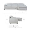 Hutton Left Sectional White, Sectional Sofa by Moe's Home, 100" width x 36.2" height x 29.8" depth thumbnail 10