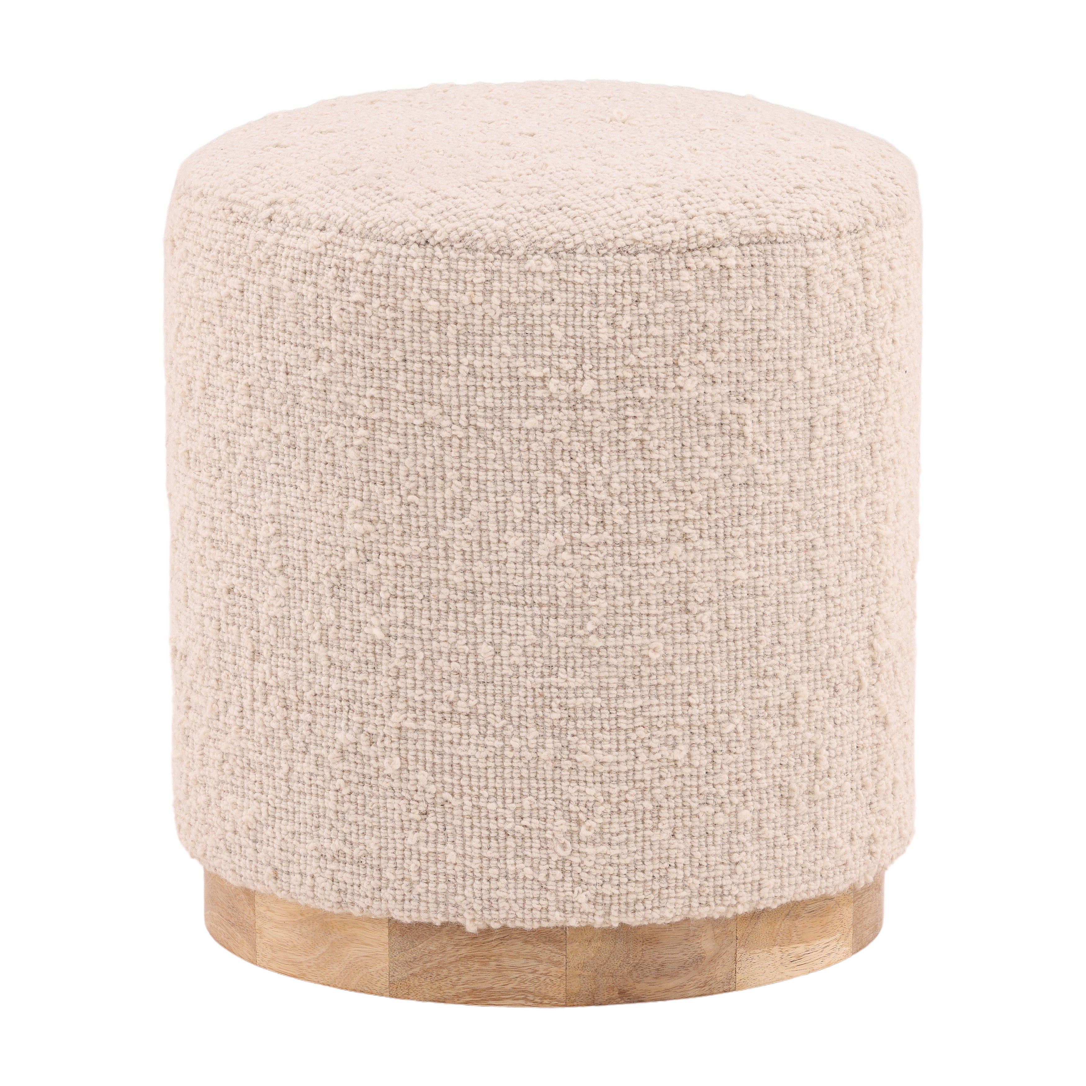 Gema Stool Ivory, Counter & Bar Stool by Dovetail, 16.25" width x 18.25" height x 16.25" diameter x 16.25" depth View 1