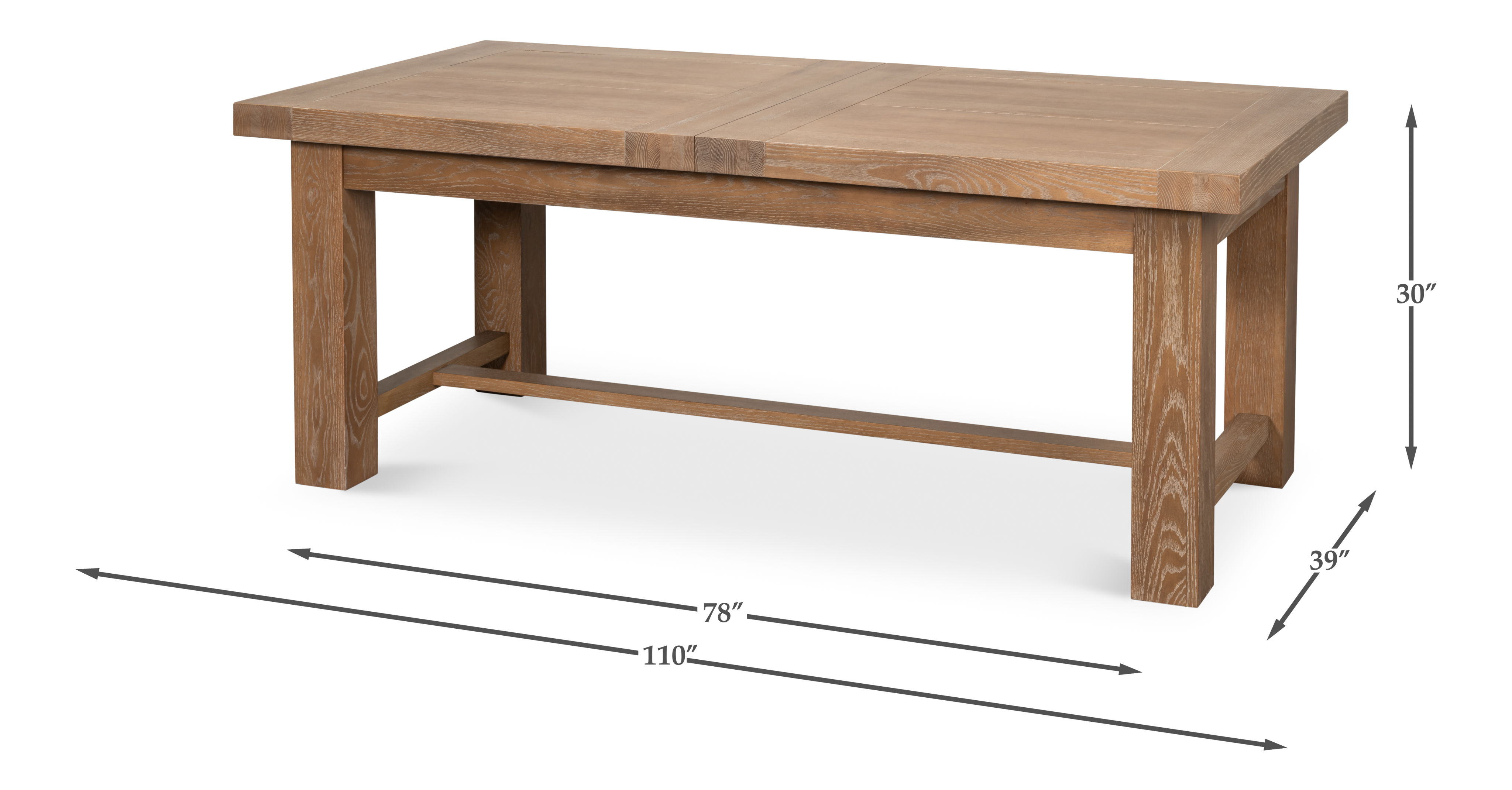Bauhaus Dining Table, by Sarreid, 110" length x 39" width x 30" height View 12