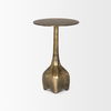 Risha Small Gold Metal Accent Table, Side & End Table by Mercana, 12.75" length x 12.75" width x 20.25" height thumbnail 5
