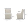 Cormac Rolling Dining Chair Cream, by Moe's Home, 24" width x 33" height x 26" depth thumbnail 7