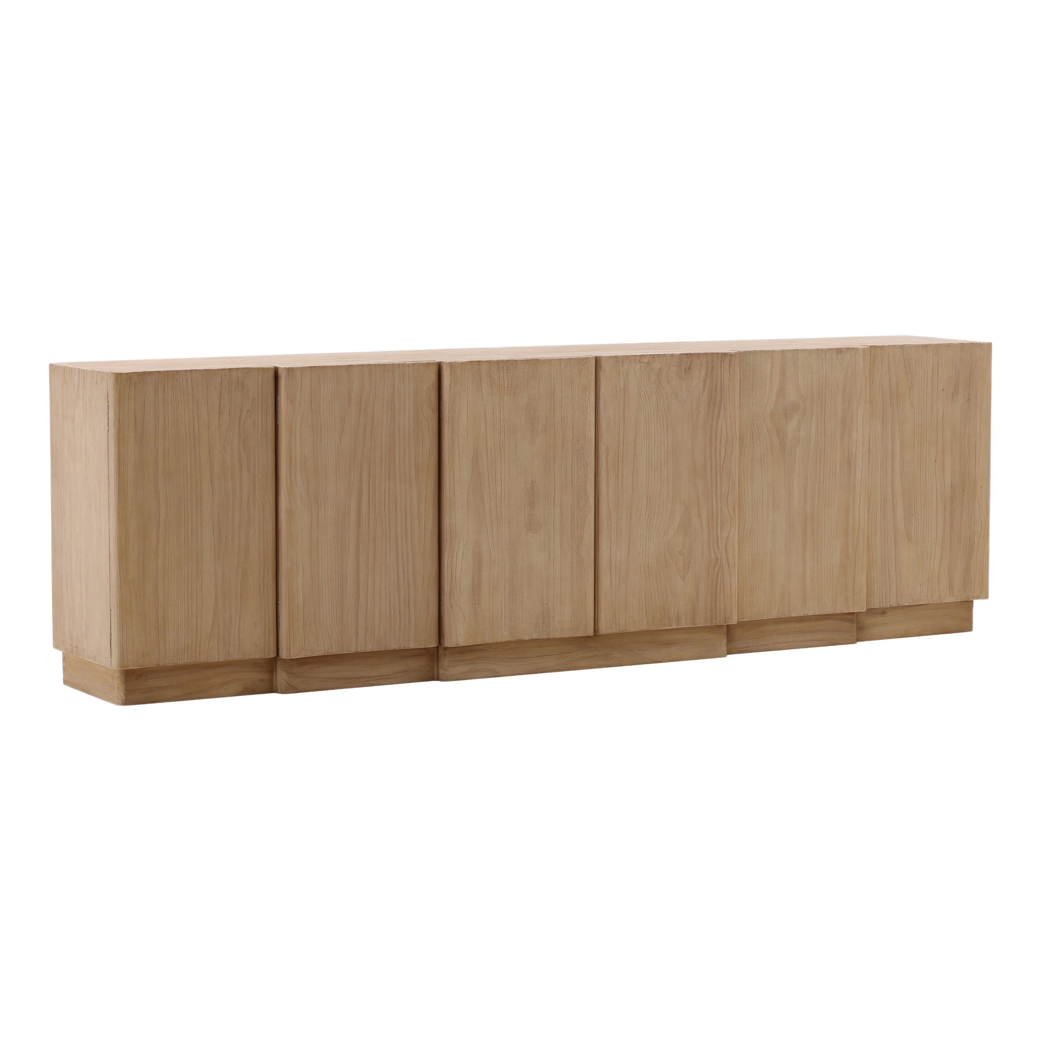 Emiliano Sideboard Light Natural, Sideboards & Buffet by Dovetail, 109" width x 34" height x 20" depth View 1