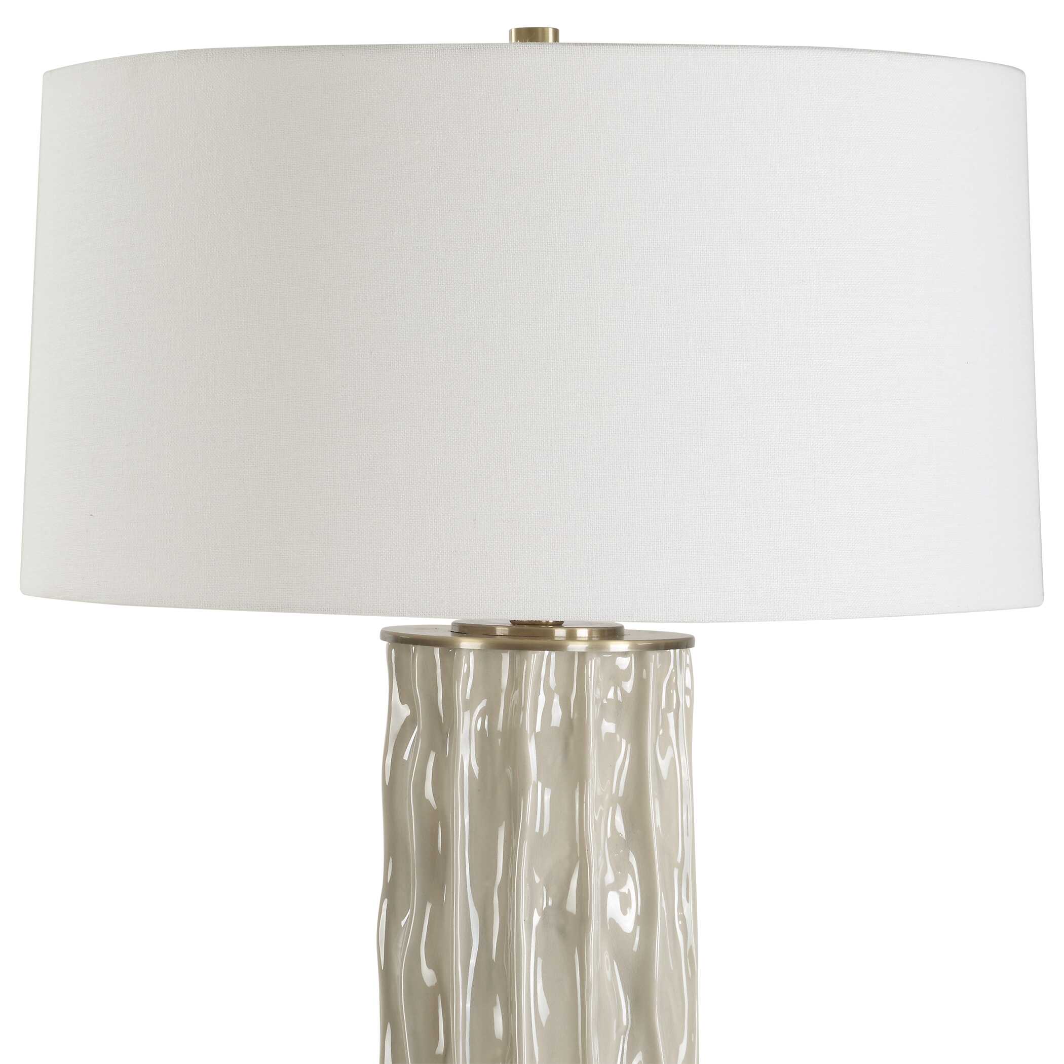 Parilli Taupe Gray Table Lamp, by Uttermost, 20" width x 35" height x 20" depth View 6