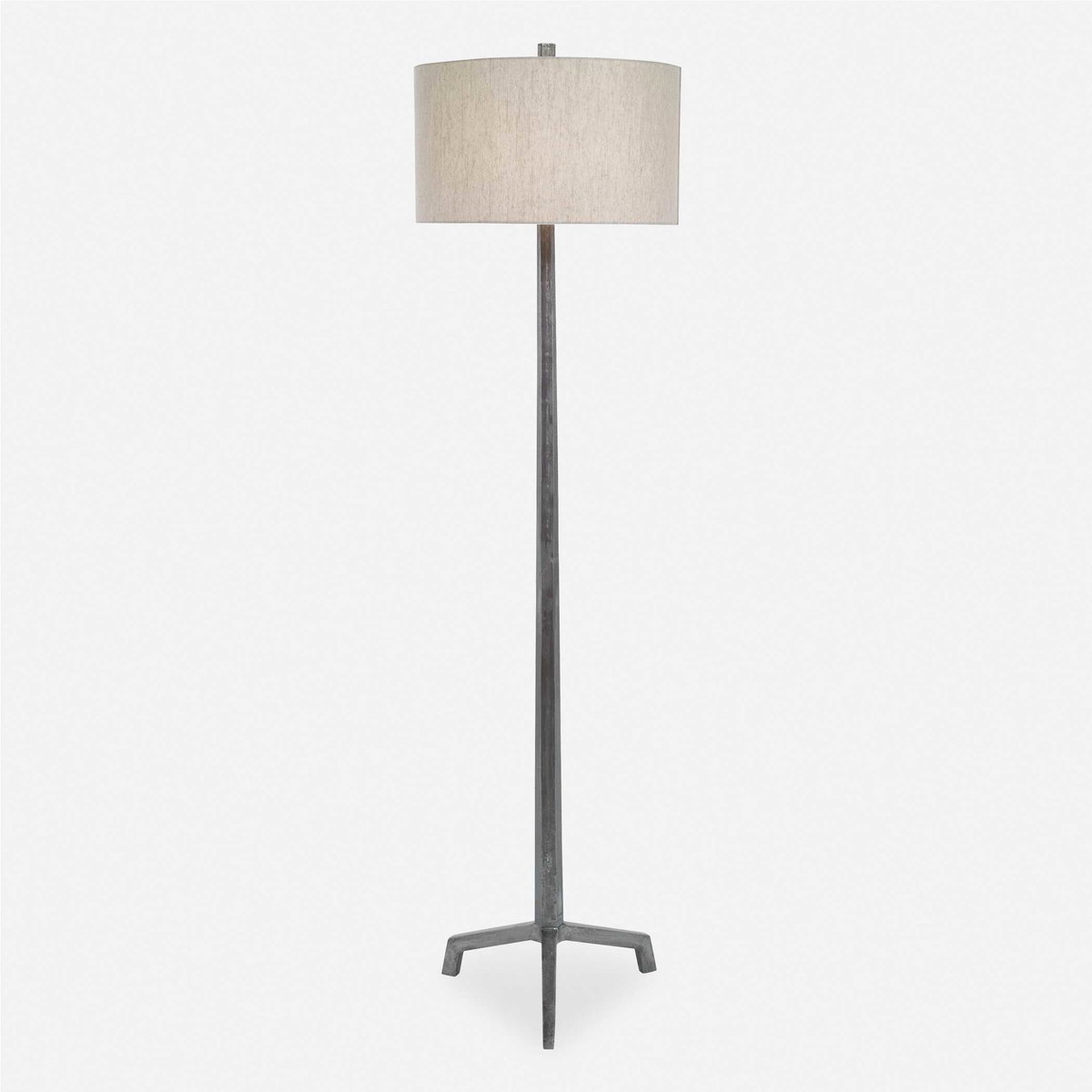 Ivor Cast Iron Floor Lamp, by Uttermost, 17" width x 62" height x 17" depth View 1