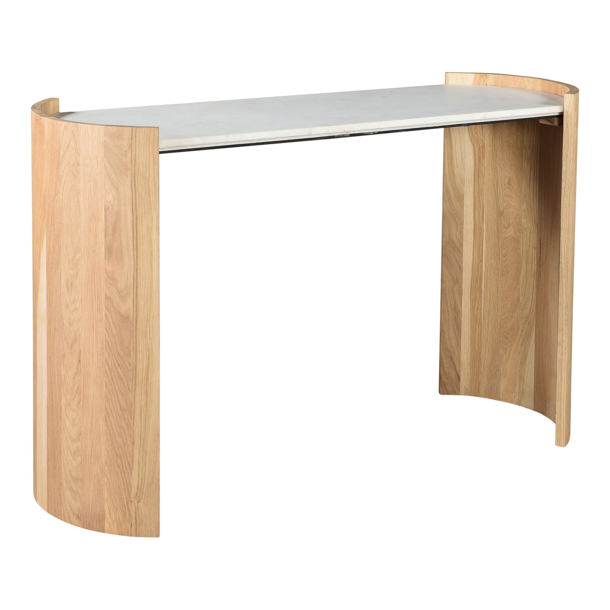 Dala Console Table White, by Moe's Home, 50" width x 31" height x 17" depth View 2