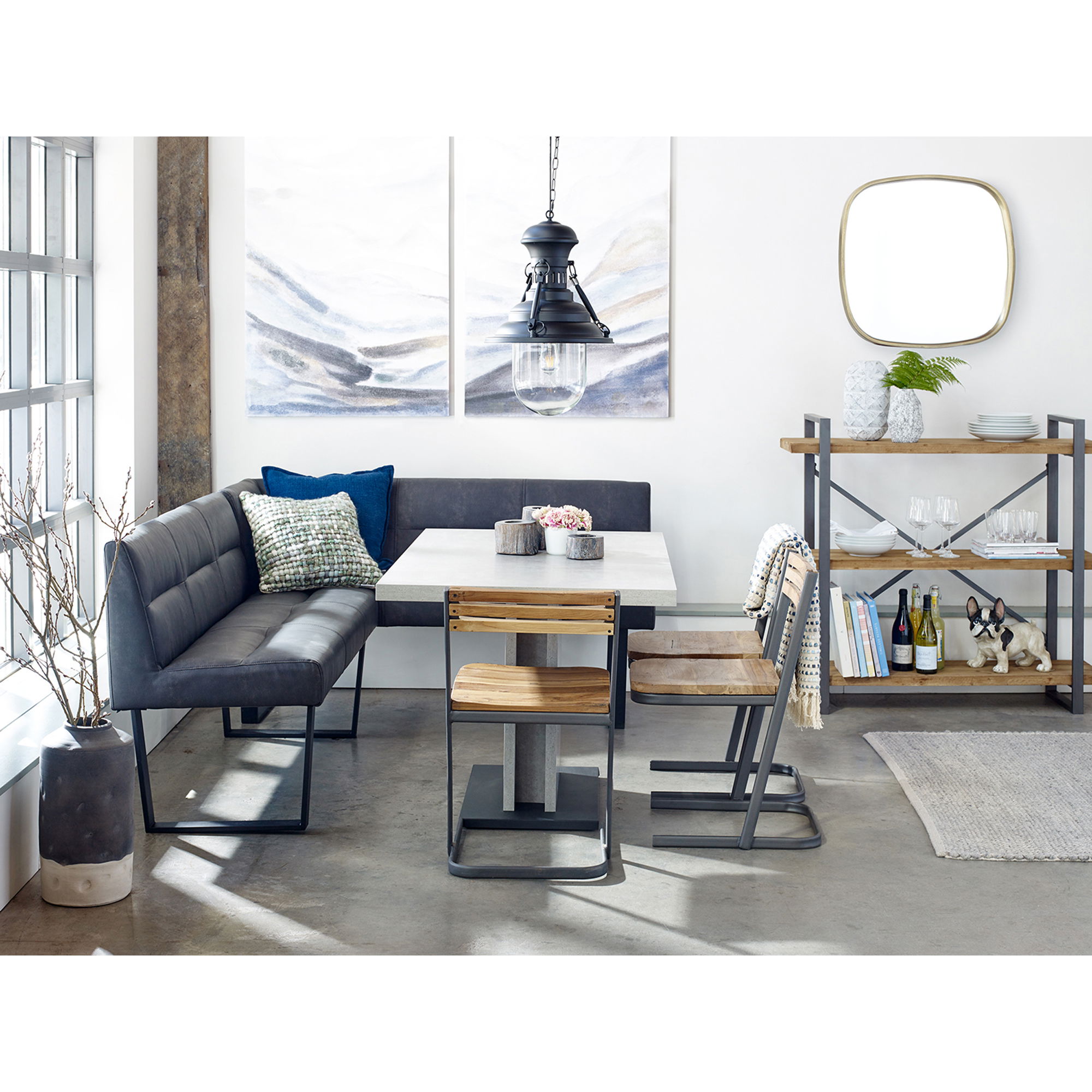 Hanlon Dining Table Light Grey large image 