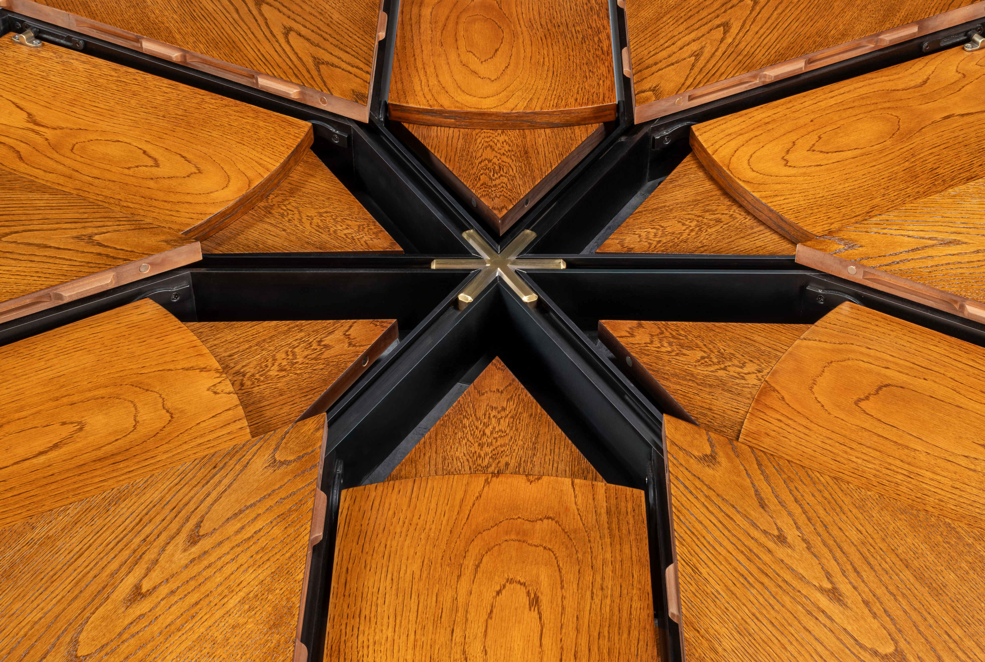 Casual Jupe Dining Table,Tobacco B,Med, by Sarreid, 55" length x 55" width x 30" height View 7