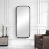 Concord Black Tall Iron Mirror, by Uttermost, 30" width x 70" height x 2.25" depth thumbnail 2